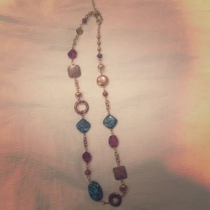 Gold and beaded necklace